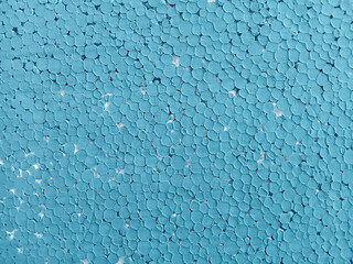 Blue textured polystyrene or styrofoam background, styrofoam board for background. Space for text.