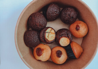 chocolate truffles on a plate