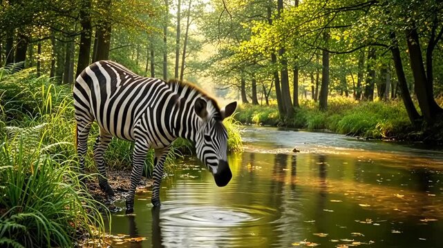 zebra in zoo
