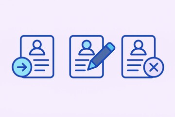 Obraz premium Streamlining personal information management through digital restructuring presenting innovative approaches to professional profiles while emphasizing flexibility and adaptability in a modern