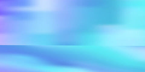 Blue-green gradient studio room, abstract background pattern, walls and floor reflect neon lights, dark tones and feel speed of digital technology connected blue-green background. Future technology.