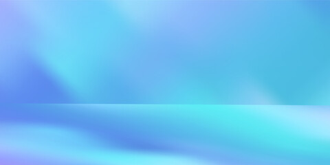 Blue-green gradient studio room, abstract background pattern, walls and floor reflect neon lights, dark tones and feel speed of digital technology connected blue-green background. Future technology.