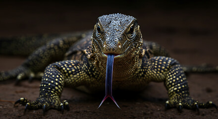  Monitor Lizard Tongue Detail - Varanus salvator