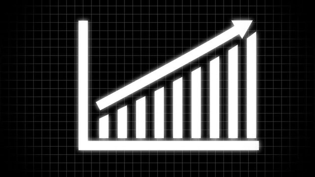 Growing financial statistics graph animation, motion graphic about business infographic graph going up, suitable for business.business graph animation . business graph arrow rising transparent .4k