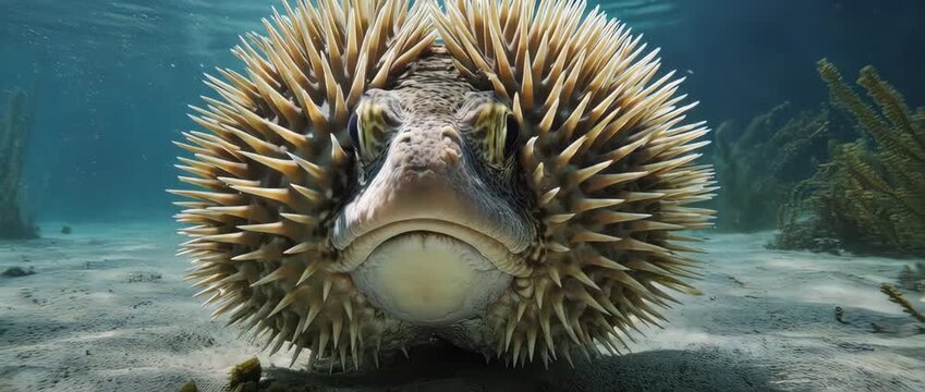 Pufferfish Inflating Body Defense Mechanism