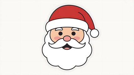 Festive face with a red hat and white beard, embodying holiday cheer and winter traditions.