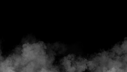 Abstract smoke, fog on isolated black background, creating a mysterious and backdrop, creating a dreamy, atmospheric effect for artistic