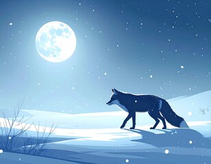 Silent Night Fox Silhouette