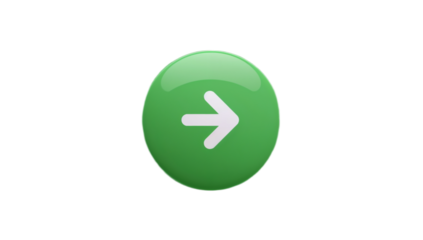 Green circle button with a white right arrow, representing forward movement and navigation