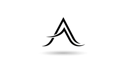 Fototapeta premium Letter a logo design abstract graphic