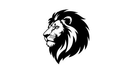 Lion head silhouette design