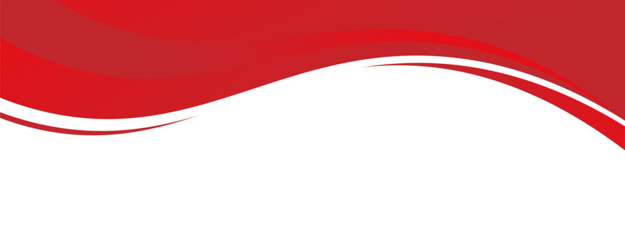 Vector red line background curve element with white space for text and message design, overlapping layers. vector illustration