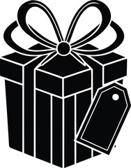 Gift Box Vector Silhouette Festive Design