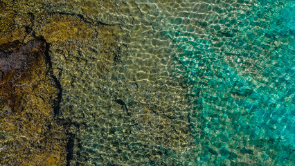 The water so clear it almost disappears.