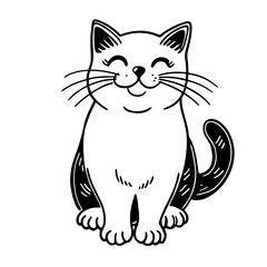 Charming Cute Cat Illustration - Vector Art for Animal Lovers