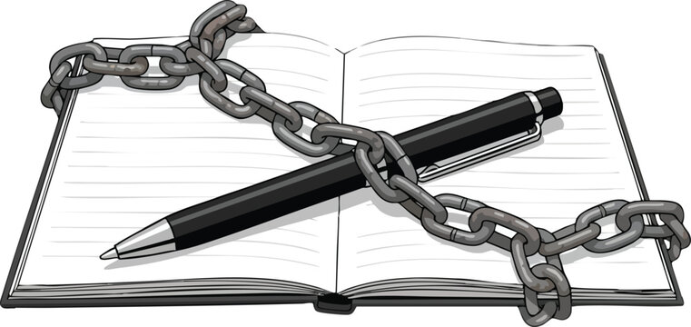 Censorship and Freedom of Speech. style inspiration illustration concept design creative background style inspiration