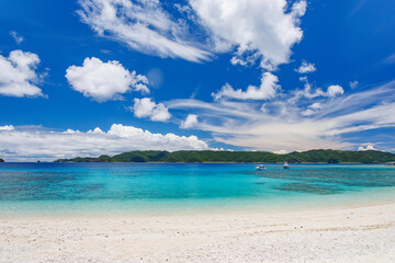 パラソルが並ぶ安室島の白砂のビーチ。
美しいサンゴ礁と熱帯魚の群れ。
安室島沖縄県
島尻郡慶良間諸島座間味島-2025
サンゴの産卵があり卵が漂う。沖縄本島から40km西方の諸島。30以上の島嶼群全体が国立公園に指定。珊瑚礁の青い海と白い砂浜は世界屈指の美。貴重な動植物が多数生息。
