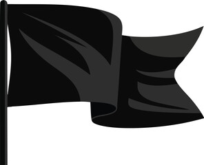Waving Black Flag Illustration Symbol. style inspiration illustration concept design creative background style inspiration