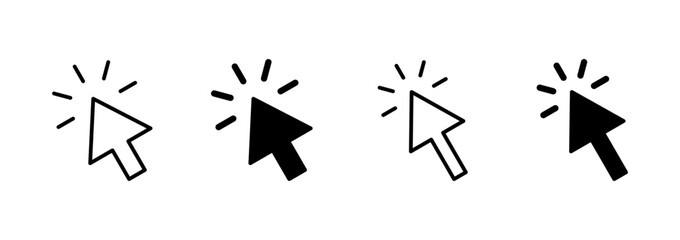 Click icon vector. pointer arrow sign and symbol. cursor icon