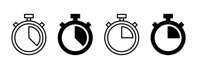 Stopwatch icon vector. Timer sign and symbol. Countdown icon. Period of time