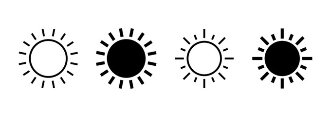 Sun icon vector. Brightness sign and symbol