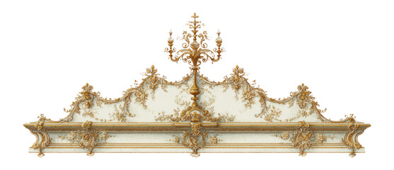 Ornate Vintage Decorative Frame with Intricate Details and Gold Accents