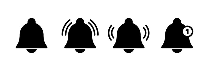 Bell Icon vector illustration. Notification sign and symbol for web site design