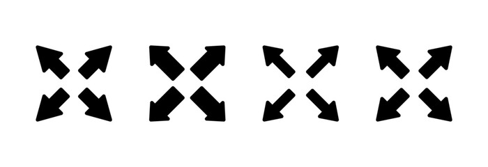 Fullscreen Icon vector illustration. Expand to full screen sign and symbol. Arrows symbol © OLIVEIA