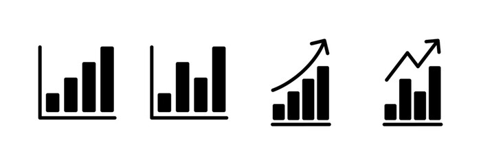 Growing graph Icon vector illustration. Chart sign and symbol. diagram icon