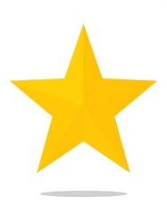 Obraz premium Gold star icon, flat design