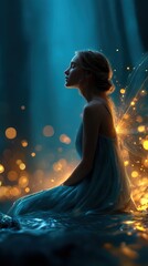 Young Woman With Ethereal Wings