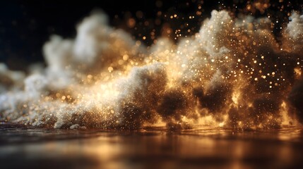 Obraz premium Golden Dust Cloud Background