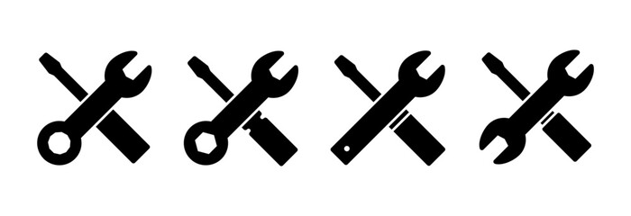 Repair tools icon vector illustration. tool sign and symbol. setting icon. Wrench and screwdriver. Service