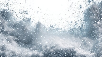 Obraz premium snow frame isolated on transparent background png 