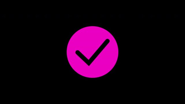 Check mark icon, positive symbol, tick mark icon animation.
