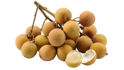 Delicious longan fruit cluster, a fresh tropical snack, perfect for healthy eating promotions and vibrant culinary designs, inviting a taste of paradise