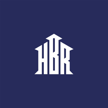 Modern unique creative HBR letters logo design