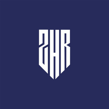 Modern unique creative ZHR letters logo design