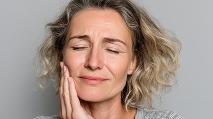 Woman experiencing tooth pain and discomfort