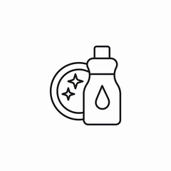 dish wash liquid icon sign vector