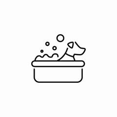 dog wash icon sign vector