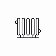 heating radiator icon sign vector