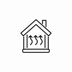 house heating icon sign vector