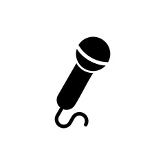 Microphone icon vector for web and mobile app. karaoke sign and symbol