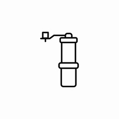 small coffee mill icon sign vector