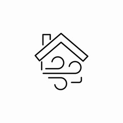 wind house icon sign vector