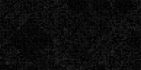 Abstract black and white pixel grid background. Square pixels pattern backdrop. Vector Illustration