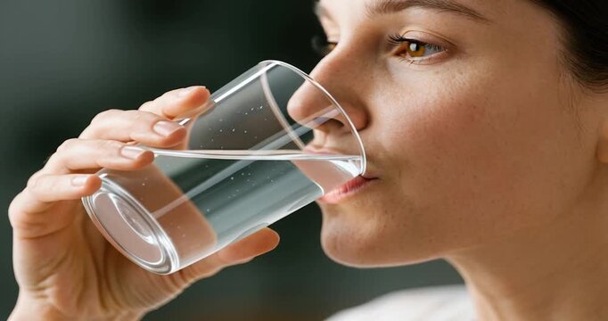 Woman Woman Drinking Fresh WaterDrinking Fresh Water