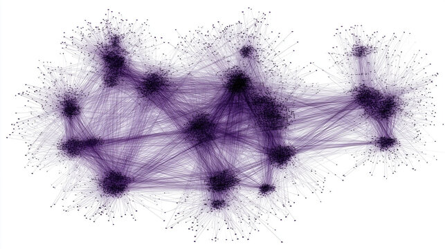 Ensemble Neural Network Visualization - AI Machine Learning Technology Concept