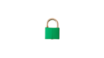 A green padlock, signifying security and protection.